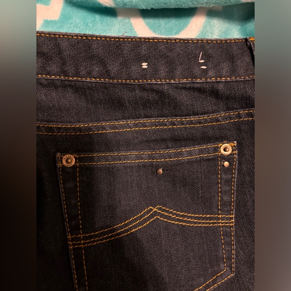 NWOT Michael Kors Dark Blue Bootcut Jeans size 10P - Picture 4 of 6